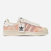 Рожеві шкіряні жіночі кросівки Adidas Superstar Cappuccino Pink