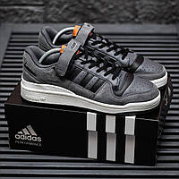 Сірі кросівки Adidas Forum 84 Low Grey Black White