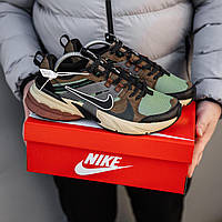 Коричневі текстильні чоловічі кросівки Nike V2K.3 Runtekk Brown Green Black