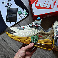Жовті текстильні жіночі кросівки Travis Scott X Nike Air Max 270 React 'Cactus Trails'