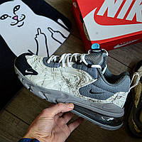 Сірі текстильні чоловічі кросівки Travis Scott X Nike Air Max 270 React 'Grey'