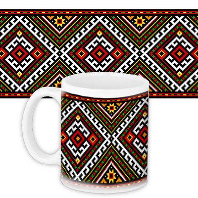 Чашка з принтом «Український орнамент»