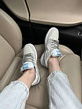 Сірі шкіряні жіночі кросівки Nike SB Dunk White Lobster, фото 3