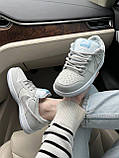 Сірі шкіряні жіночі кросівки Nike SB Dunk White Lobster, фото 7