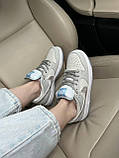 Сірі шкіряні жіночі кросівки Nike SB Dunk White Lobster, фото 10