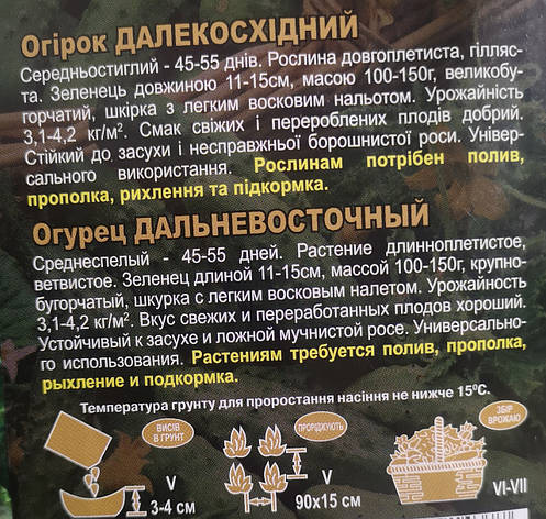 Огірок Далекосхідний 5г, фото 3