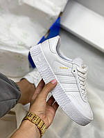 Білі чоловічі кросівки Adidas Samba White Демісезонні кросівки Адідас Самба