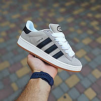 Сірі замшеві жіночі кросівки Adidas Campus