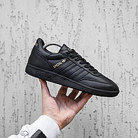 Чорні чоловічі шкіряні кросівки Adidas Spezial Демісезонні кросівки Адідас Спешл