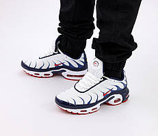 Білі текстильні чоловічі кросівки Nike Air Max TN Plus