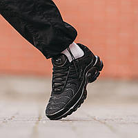 Чорні текстильні чоловічі кросівки Nike Air Max TN Plus