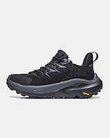 Водонепроникні чорні чоловічі кросівки HOKA ONE ONE Kaha 2 Low GoreTex / Демісезонні Хока Гортекс
