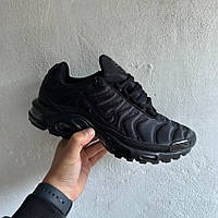 Зимові чорні чоловічі кросівки Nike Air Max TN Plus Triple Black Gore-Tex / Термо кросівки Найк ТН Гортекс