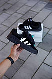 Чорні замшеві кроссовки Adidas Campus, фото 2