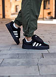 Чорні замшеві кроссовки Adidas Campus, фото 3