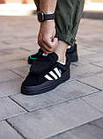 Чорні замшеві кроссовки Adidas Campus, фото 7