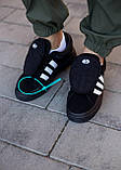 Чорні замшеві кроссовки Adidas Campus, фото 9