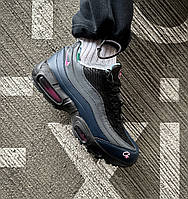 Сині шкіряні чоловічі кросівки Nike Air Max 95 SP Corteiz "Pink" Демісезонні Найк Аїр Макс 95