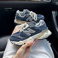 Сині замшеві жіночі кросівки New Balance 9060 Blue