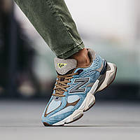 Голубі замшеві чоловічі кросівки New Balance 9060 Arctic Grey