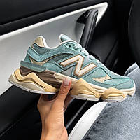 Голубі замшеві жіночі кросівки New Balance 9060 Blue Haze