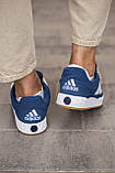 Сині чоловічі замшеві кросівки Adidas Adimatic, фото 7