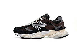Чорно-коричневі замшеві чоловічі кросівки New Balance 9060