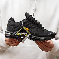 Зимові чорні чоловічі кросівки Nike Air Max TN Gore-Tex / Термо кросівки Найк ТН Гортекс