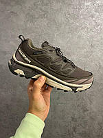 Зимові хакі водонепроникні чоловічі термо-кросівки Salomon XT-6 GTX GORE-TEX Саломон Гортекс