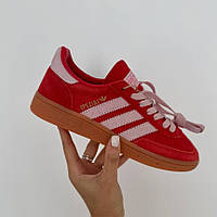 Червоні замшеві жіночі кросівки Adidas Spezial Handball Демісезонні кросівки Адідас Спешл