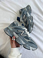 Сірі замшеві чоловічі кросівки New Balance 9060 Arctic Grey  Демісезонні кросівки Нью Беланс 9060