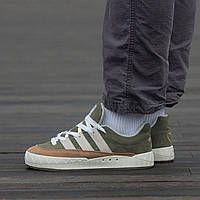 Оливкові чоловічі замшеві кросівки Adidas Adimatic  x Human Made Khaki Brown Premium