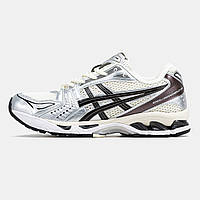 Срібні текстильні жіночі кросівки Asics Gel-Kayano 14 SIlver Демісезонні Асікс Гель Каяно
