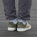 Оливкові чоловічі замшеві кросівки Adidas Adimatic x Human Made Khaki Brown Premium, фото 10