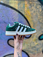 Зелені замшеві чоловічі кроссовки Adidas Campus
