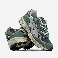 Зелені замшеві чоловічі кросівки Asics Gel-NYC Green демісезонні повсякденні асікс гель нук