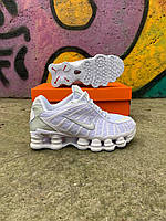 Біліі текстильні жіночі кросівки Nike Shox TL White Silver 2023 Демісезонні Найк Шокс