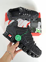 Чорні текстильні чоловічі кросівки Nike Shox TL Triple Black