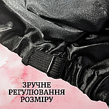 Шапка для сну жіноча на голову атласна із синтетичного штучного шовку Hechpro чорна (05), фото 6