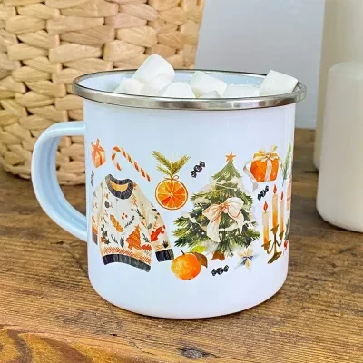 Чашка металева Camper «Новорічні атрибути»