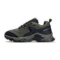Зимові чоловічі хакі термо-кросівки Salomon Quest M Element Gtx Gore-Tex
