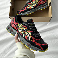 Чорні з червоним жіночі кросівки Naruto x Asics Gel-NYC 'Naruto Uzumaki' демісезонні асікс гель