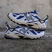 Білі з синім шкіряні чоловічі кросівки New Balance 610 V1 Flint White Blue