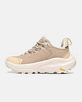 Водонепроникні бежеві чоловічі кросівки HOKA ONE ONE Kaha 2 Low Gore Tex Демісезонні Хока Гортекс