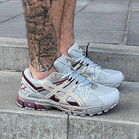 Сірі текстильні чоловічі кросівки Asics Gel-Kahana 8 Grey Burgundy Демісезонні кросівки Асікс