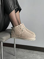 Бежеві замшеві жіночі Уггі UGG Neumel Beige Grey