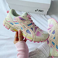 Рожеві шкіряні жіночі кросівки ASICS Gel-Kahana 8 Демісезонні кросівки Асікс