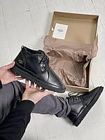 Чорні шкіряні чоловічі Уггі UGG Neumel Black