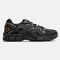 Чорні шкіряні чоловічі кросівки Asics Gel-Kahana 8 Демісезонні кросівки Асікс