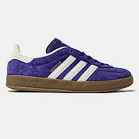 Фіолетові замшеві чоловічі кросівки Adidas Gazelle Purple Демісезонні кеди Адідас Газель